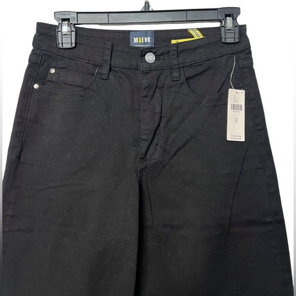 Anthropologie Maeve Lily Wide Leg Jean Black Size 26 - Picture 4 of 8